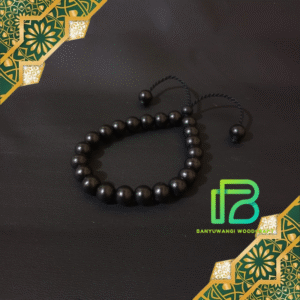 Gelang gali kelor hitam 8mm tali serut